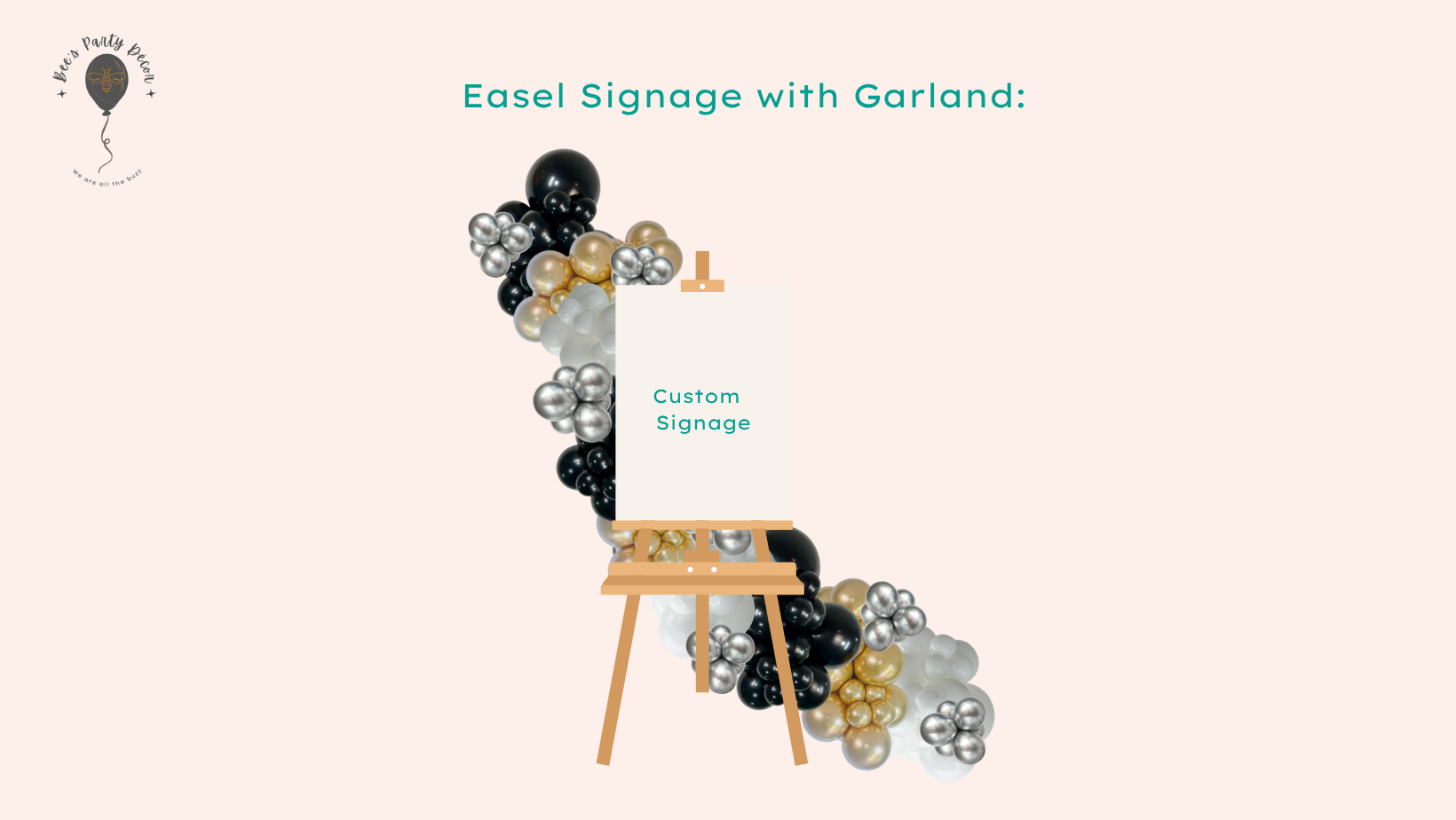 Easel Signage with Garland