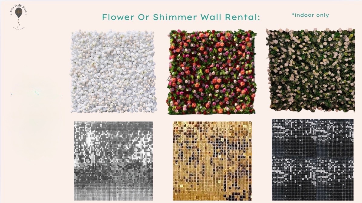 Flower or Shimmer Wall Rental